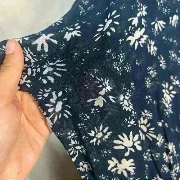 FREE PEOPLE Blue Floral Maxi Dress Size S ๐๐ - Picture 3 of 5